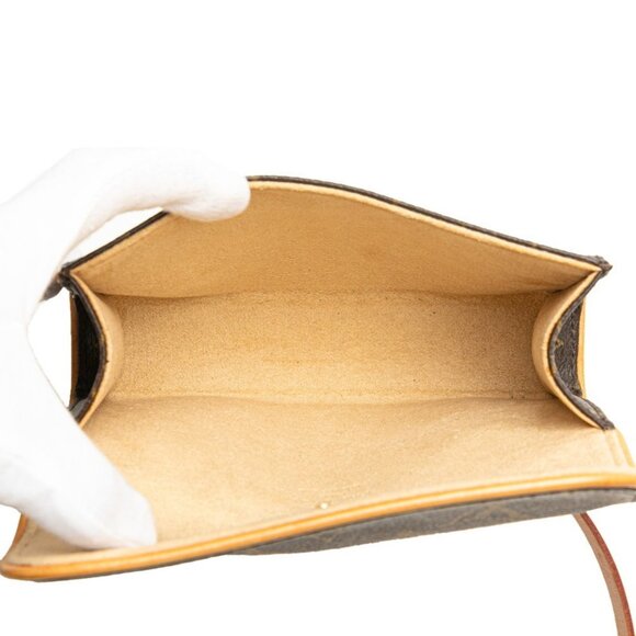 LOUIS VUITTON Brown Monogram Leather Pochette Hobo Bag - Picture 6 of 10